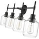 Asheville 4 Light 34.75 inch Matte Black Vanity Light Wall Light
